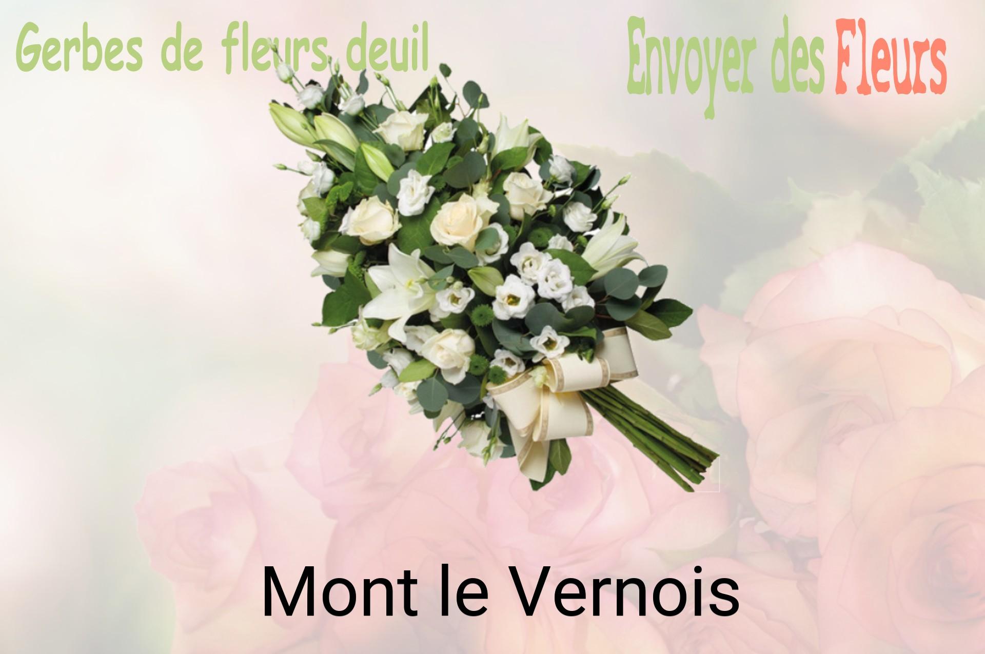 Gerbe de fleurs de deuil livrée à Mont-le-Vernois